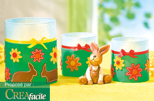 Photophores d&eacute;cor&eacute;s de p&acirc;te FIMO