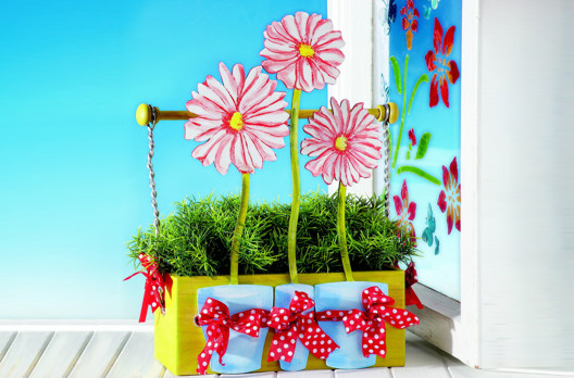Farbenfrohe Blumenkiste
