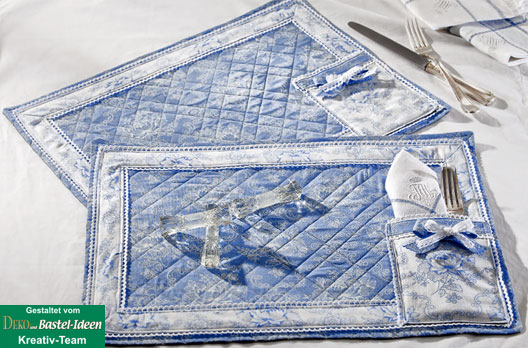 Elegante Platz-Sets mit Spitzenbesatz