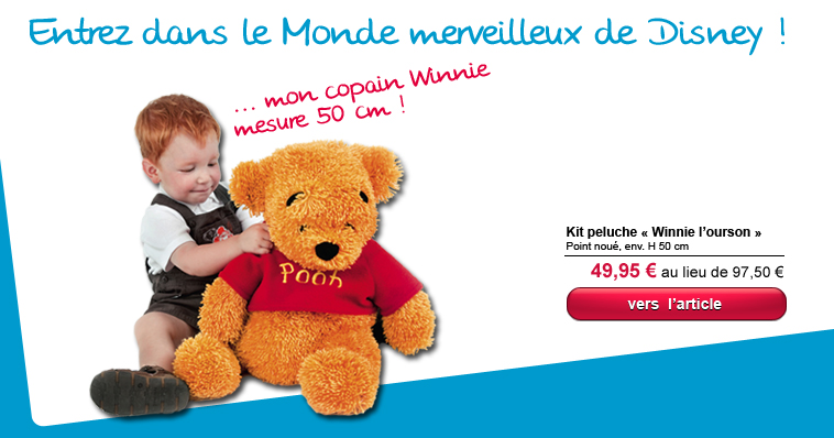 Kit peluche &laquo; Winnie l&rsquo;ourson &raquo;