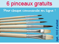6 pinceaux gratuits