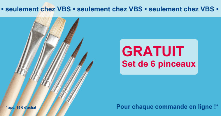 6 pinceaux gratuits