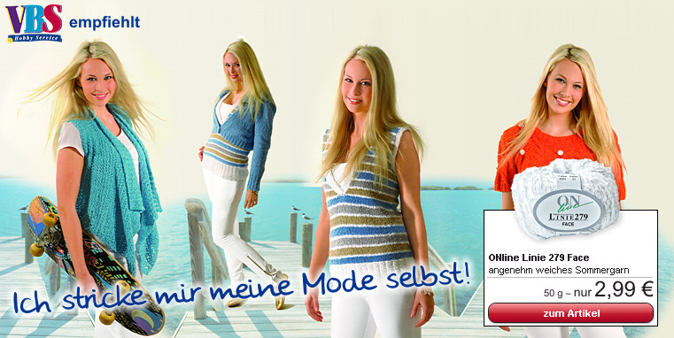 Strickbeispiel mit Online Linie 279 Face