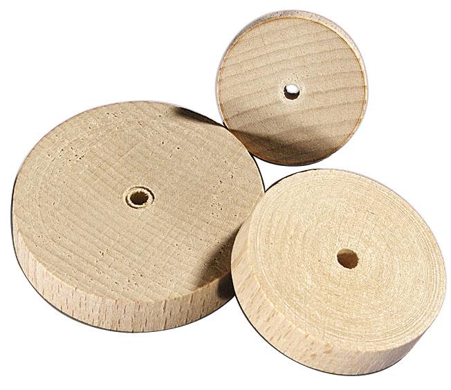 Holzscheiben/Räder, 4 Stück - Bastelshop und Hobby VBS Bastelbedarf