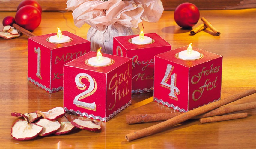 Advents-Teelichthalter aus Holz | VBS Hobby Bastelshop