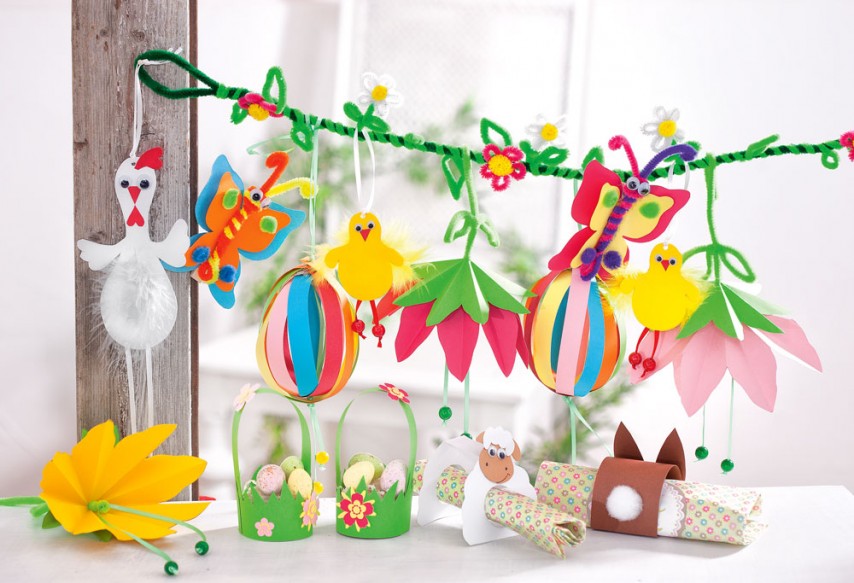 Anleitung Osterdeko Aus Tonpapier Und Chenilledraht Vbs Hobby Bastelshop