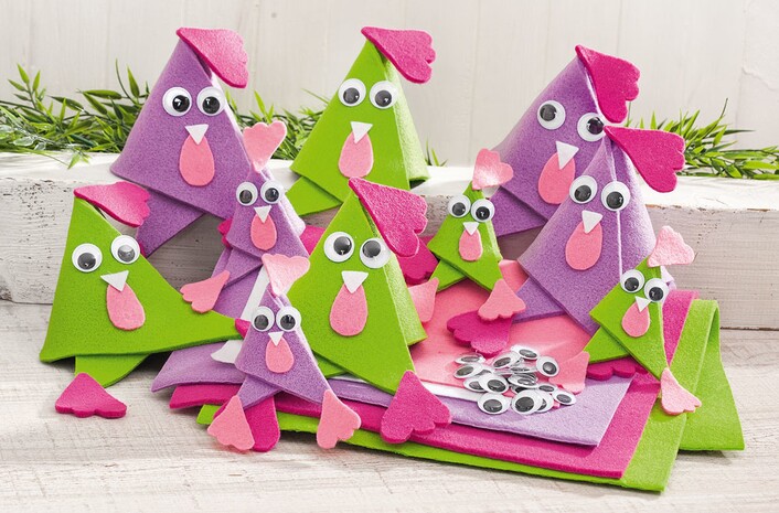Anleitung: Kreativ-Set Filzhühner - VBS Hobby
