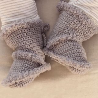 Anleitung Häkelidee Baby Booties