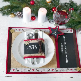 Anleitung: Weihnachtliches Tischset