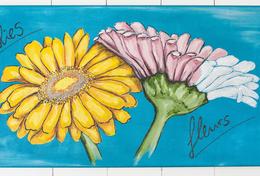 Wandbild "Jolies fleurs" mit Gerberas