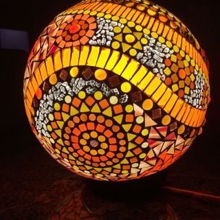 Mosaik-Lampe für den Garten