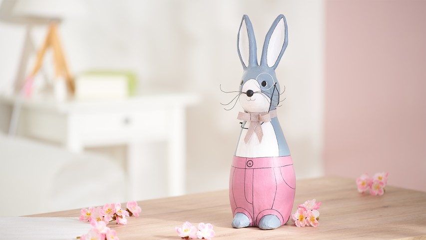 Bastelidee Pappmaché Hase Velvet