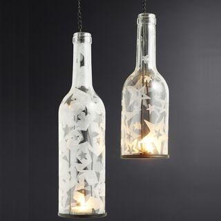 Lantern with glass engraving