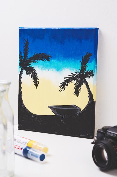 Malen mit Acrylmakern - Südsee-Keilrahmen