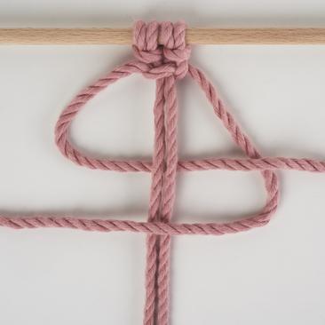 Kreuzknoten nach links gerichtet 6