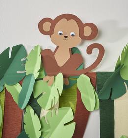 Krepppapier-Vorhang Affe
