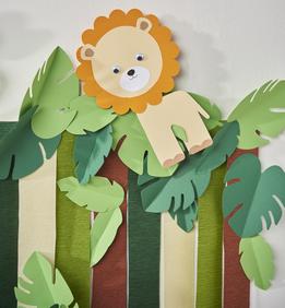 Krepppapier-Vorhang Löwe