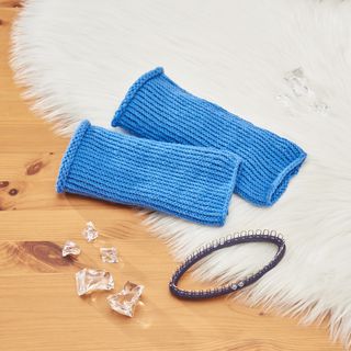 Stulpen stricken mit dem Strick-Ding