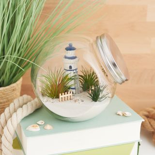 Miniatur Leuchtturm im Schraubglas