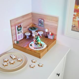 Miniature Christmas Room Scene