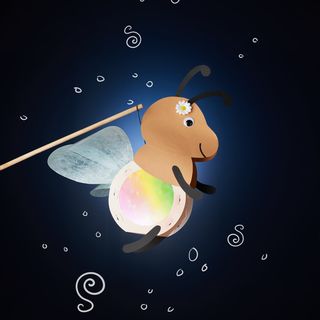 Glitter firefly lantern