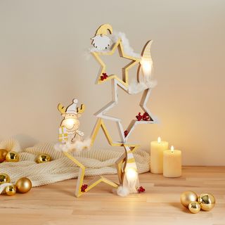 Weihnachtsdeko mit Holzsternen
