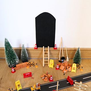 Miniaturszene Baustelle