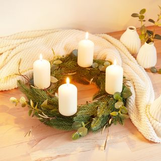 Adventskranz mit Tanne&Eukalyptus