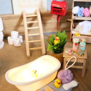 Miniaturszene Badezimmer