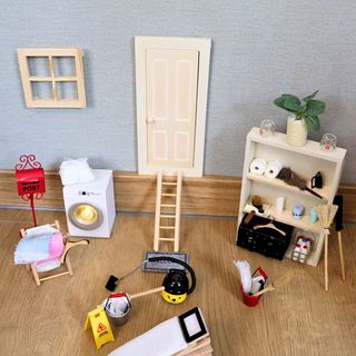 Miniaturszene Hauswirtschaftsraum