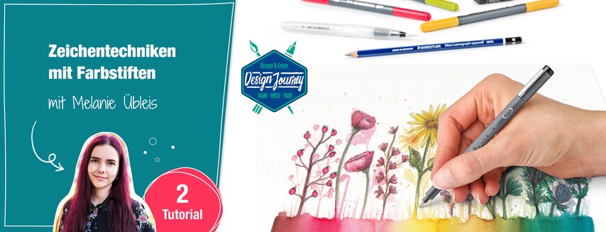 Zeichentechniken mit Farbstiften - Tutorial 2 - VBS Hobby