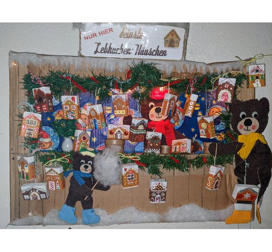 243_Spatz_Adventskalender BÄRENBUDE mit Lebkuchen-Häuschen Verkauf