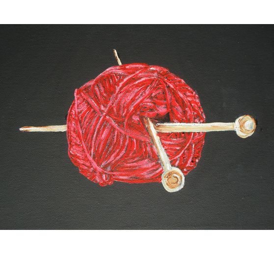 59_Hainzlart_Wollkn&auml;uel mit Stricknadeln