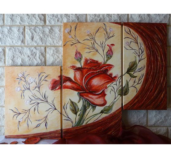 90_helenasbastelstube_Acrylbild Rose