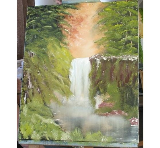 213_donnti_Sonnenaufgang im Wald am Wasserfall