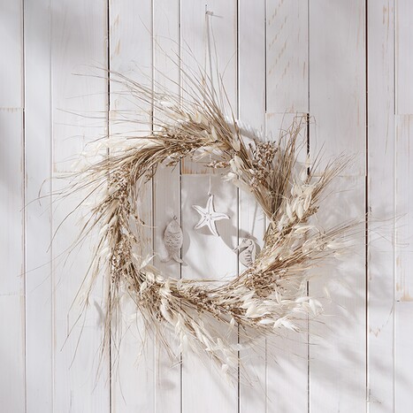 Maritime Deko mit Trockenblumen