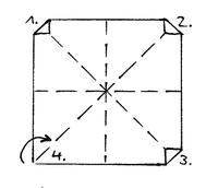 Anleitung Origami Schnetterling Schritt2 Schmetterling falten Schritt 2