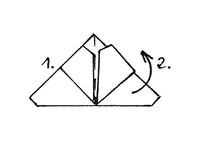 Butterfly folding step 5