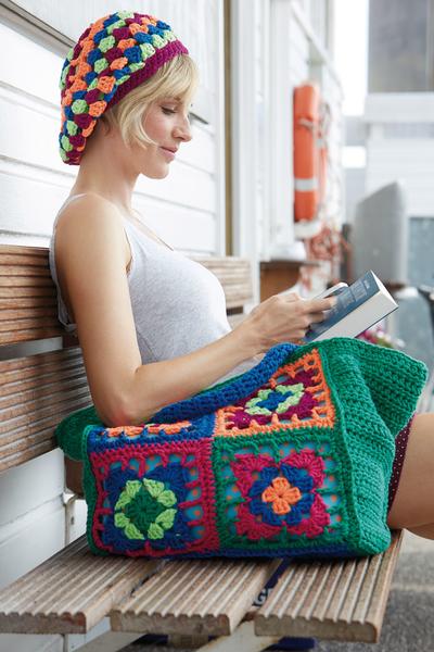 Granny Squares Tasche Boston Sun Granny Squares Tasche mit der Wolle Boston Sun gehäkelt