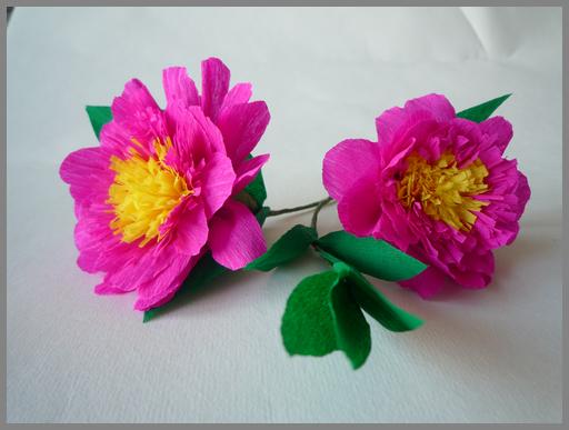 Papierblumen pink3 Papierblumen basteln