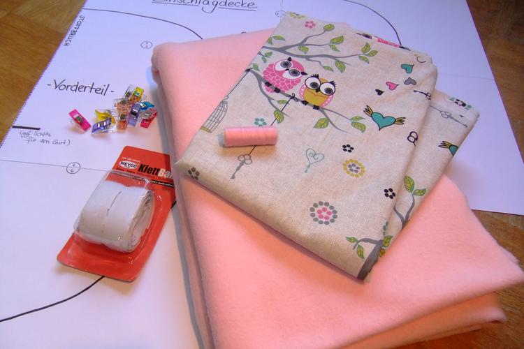 Einschlagdecke: Material Pucksack