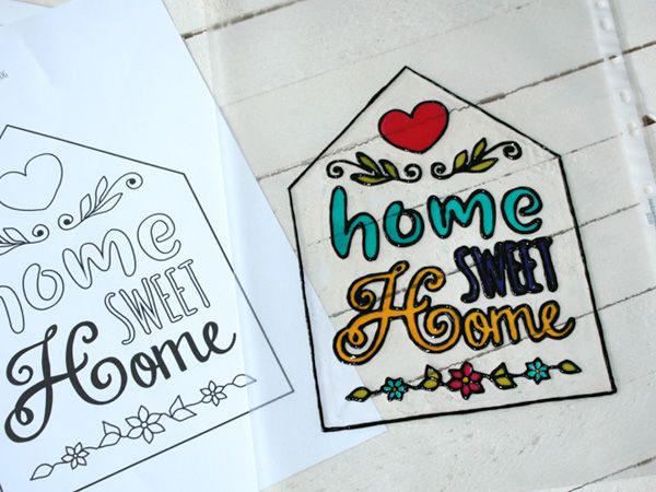 DIY-Türschild „Home Sweet Home“