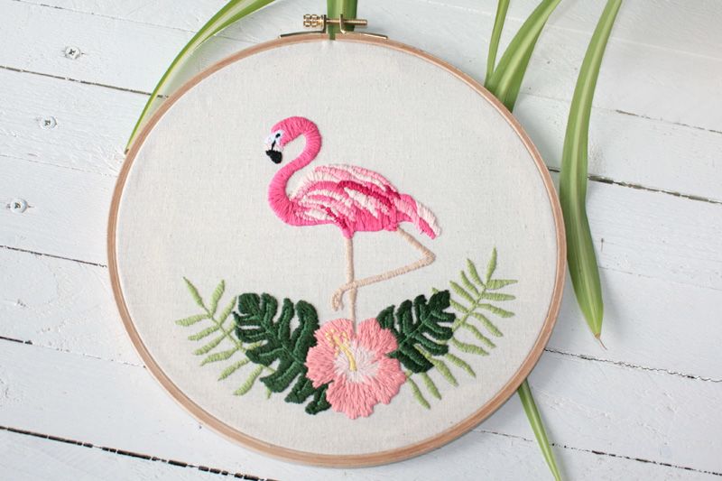 Trendthema Tropical: Flamingo Stickbild