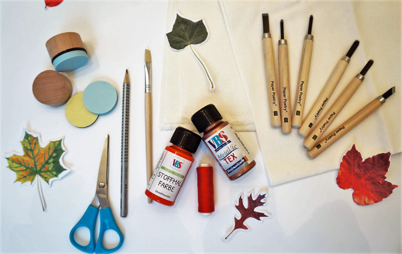 Herbststempel: Material