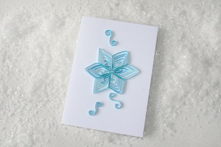 Quilling Karten: Stern/Schneeflocke Ergebnis
