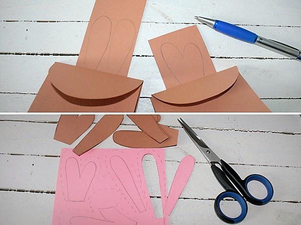 Osterhasen Geschenkverpackung: verzierungen ausschneiden Süße Osterhasen als Geschenkverpackung zu Ostern