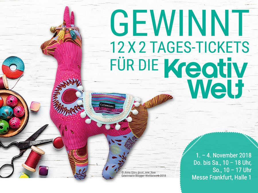 Gewinnspiel: 12 x 2 Tickets für die Kreativ Welt in Frankfurt