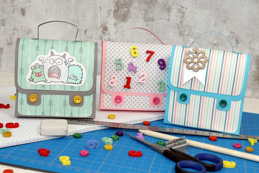 Einschulung – Schulranzen aus Papier einfach selber basteln mit