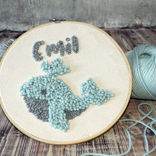 Punch Needle: Süßer Wal