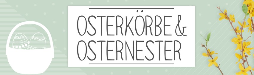 Osterkörbe und Osternester